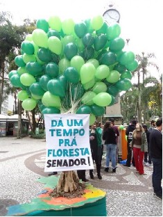 Em comemorao ao dia da rvore SOS Florestas faz ato contra novo Cdigo